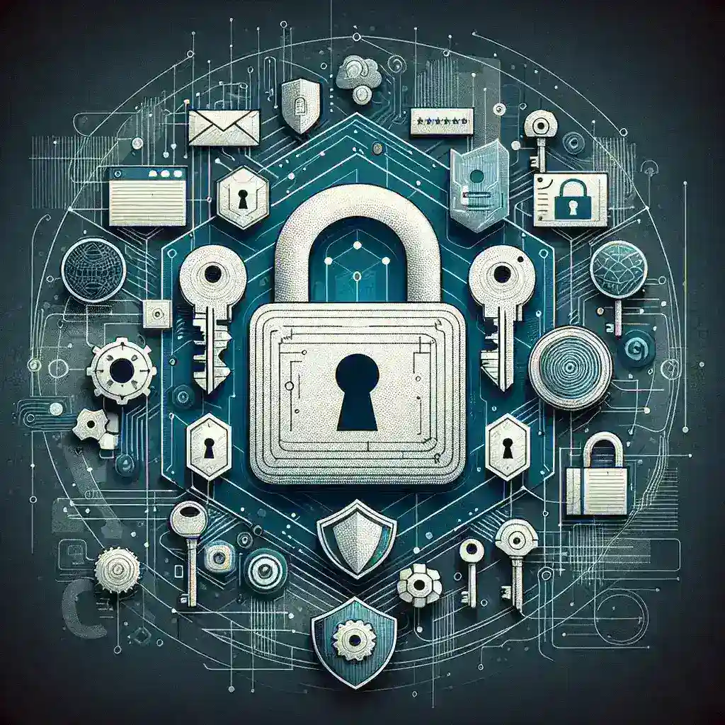 "Illustration of key features in password management software, including password generation, secure storage, and two-factor authentication, highlighting essential tools for effective password security."