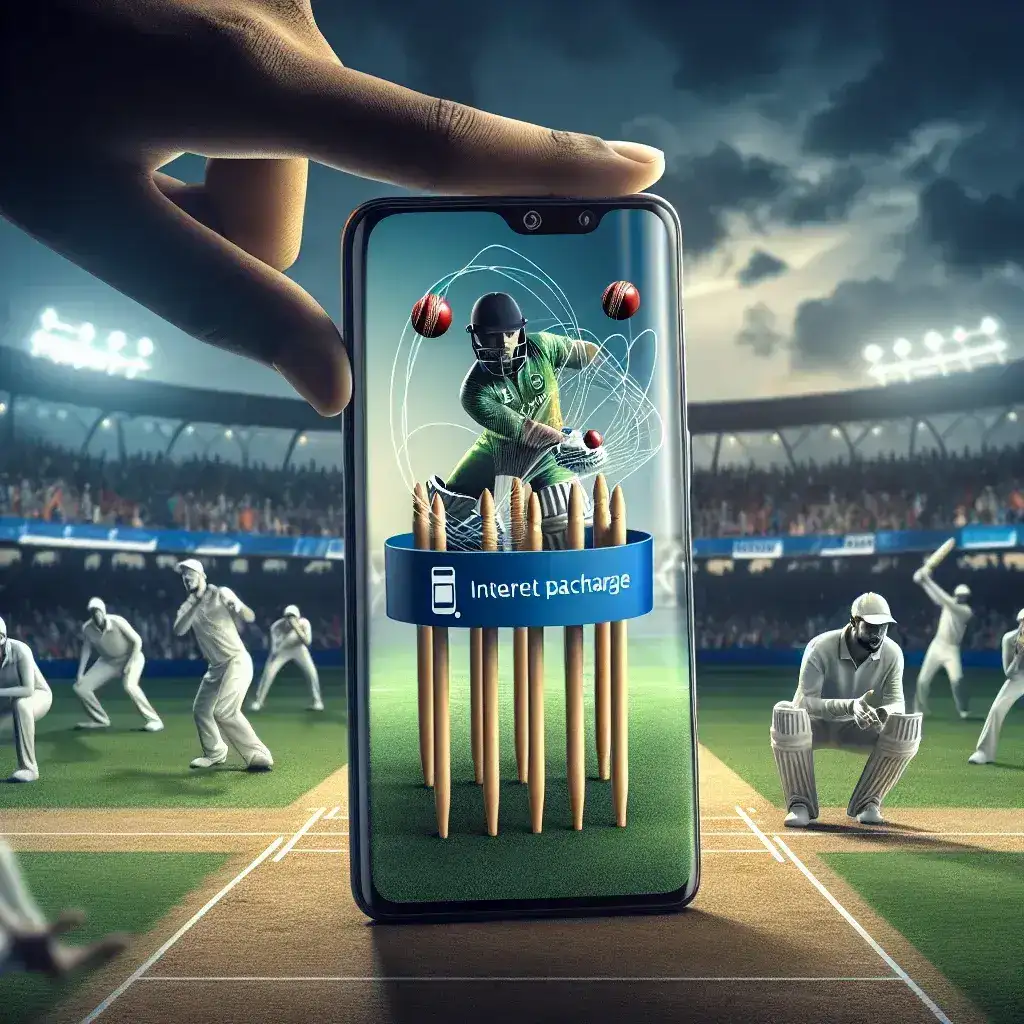 "Jio IPL-themed recharge offer promotional banner featuring cricket graphics, highlighting exclusive data deals and benefits for cricket fans during the IPL season."