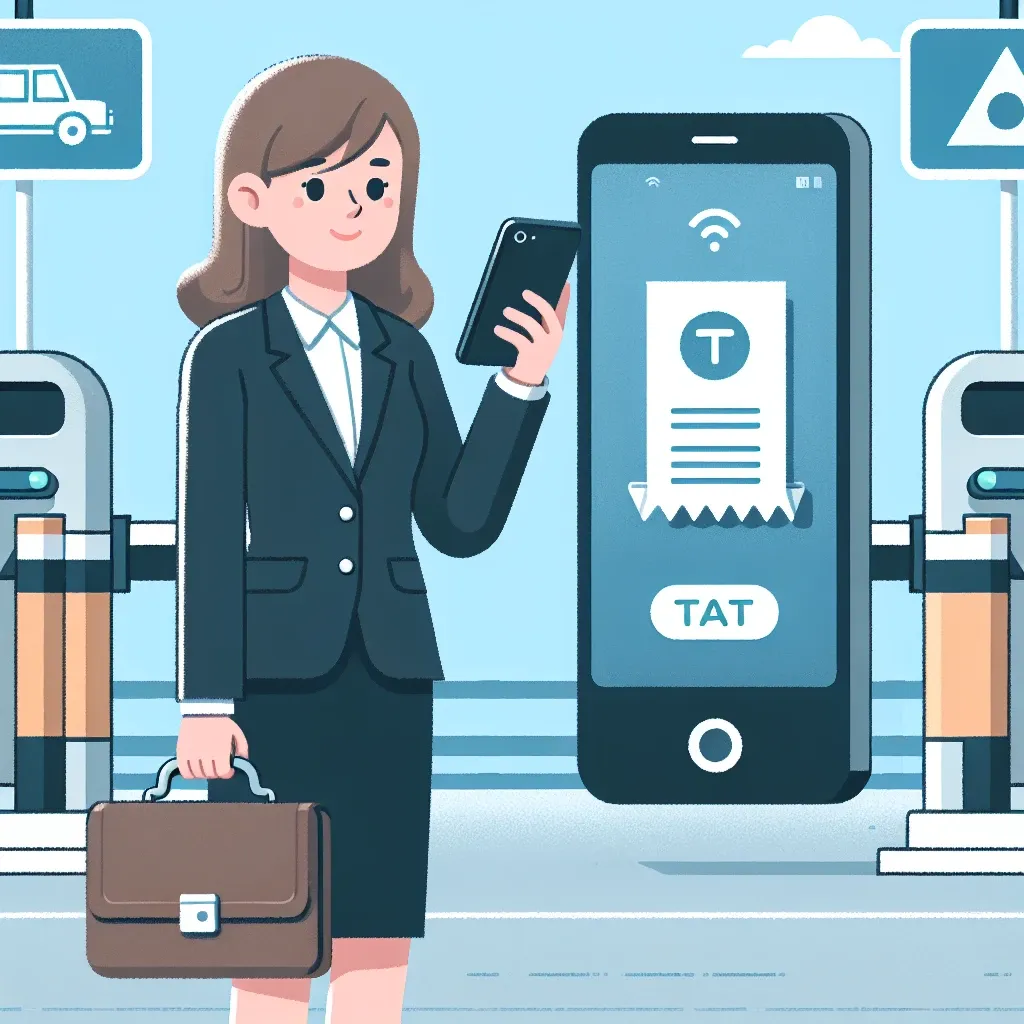 "Screenshot of a transit tolling app displaying privacy-preserving receipts for expense reports, featuring user-friendly interface and secure transaction details."